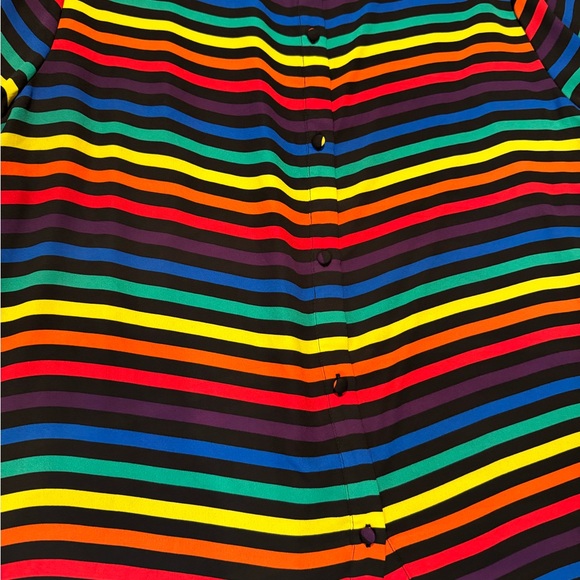 Torrid Striped Button Down Back Short Sleeves Top Size 2X Multicolor - Picture 5 of 10